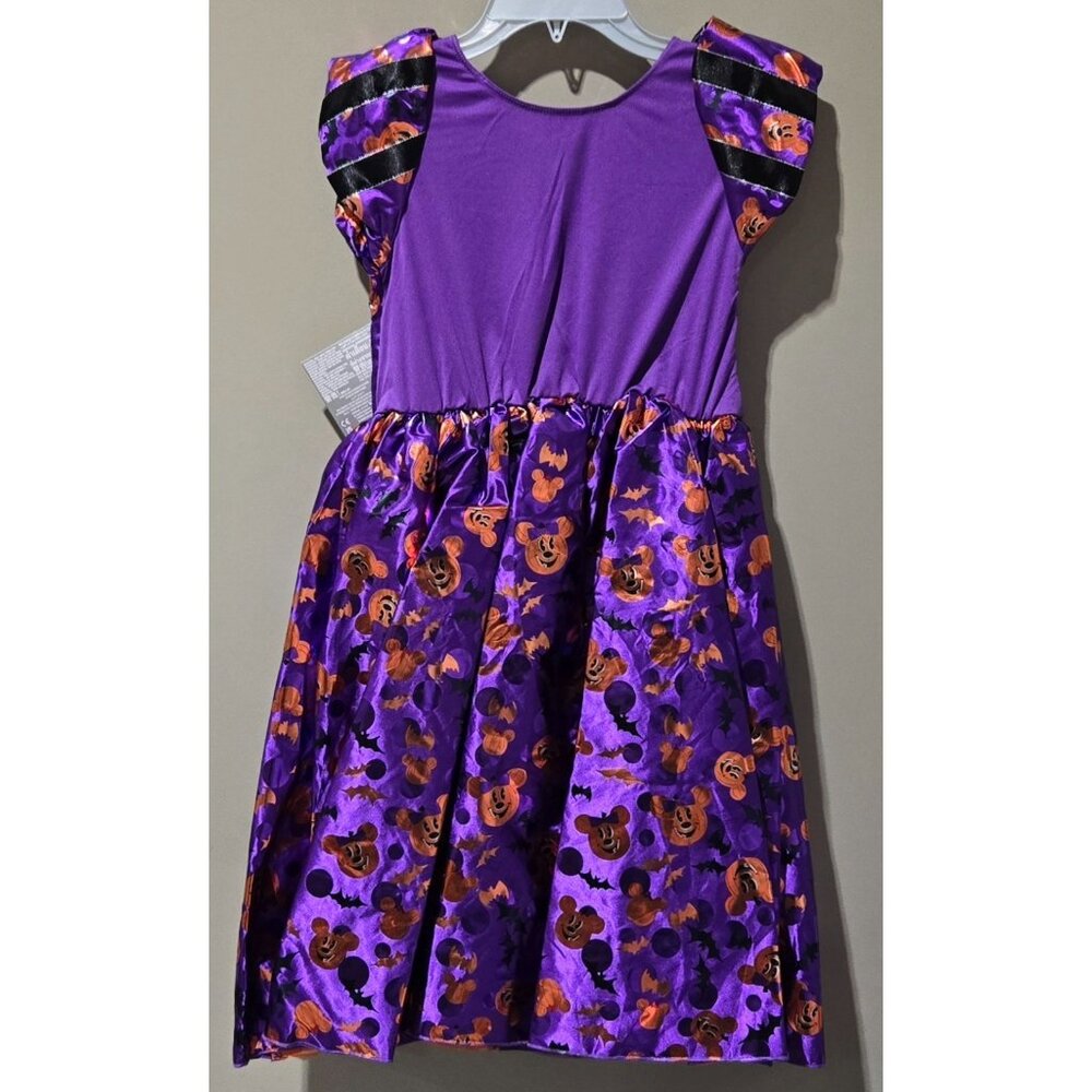 Disney Minnie Mouse Purple & Orange Witch Halloween Dress -- Size 9/10 Large - Picture 8 of 11